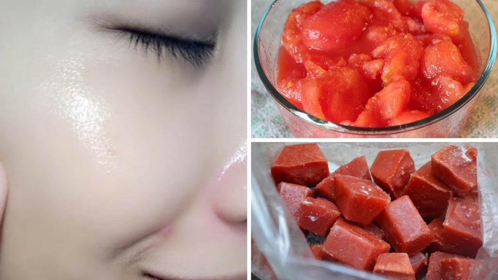 Đá viên cà chua và vitamin E